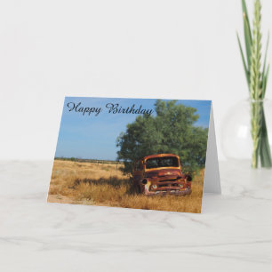 Carte d'anniversaire blanche pour camion australie