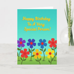 Carte d'anniversaire Bleu Aqua