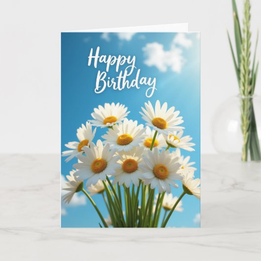 Carte d'anniversaire bleu ciel (Devant)