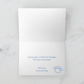 Carte d'anniversaire bleu clair et blanc (Intérieur)