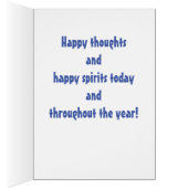 Carte d'anniversaire bleu et or (Intérieur (Droit))