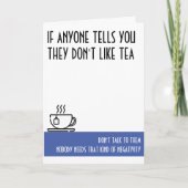 Carte d'anniversaire bleu standard de Tea Lover (Devant)