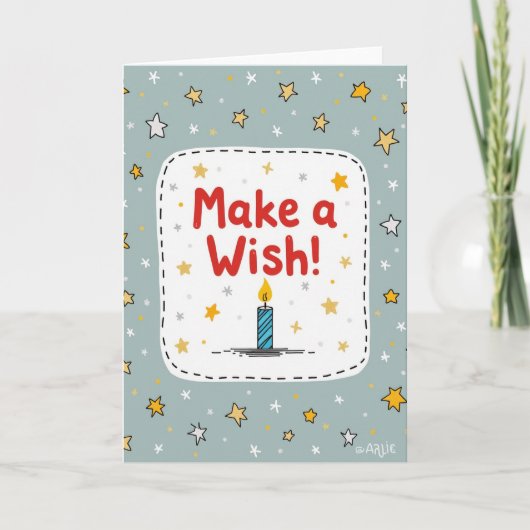 Carte d'anniversaire Bleu Stellair (Devant)