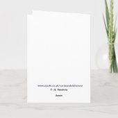 Carte d'anniversaire bleue de papillon de machaon (Dos)