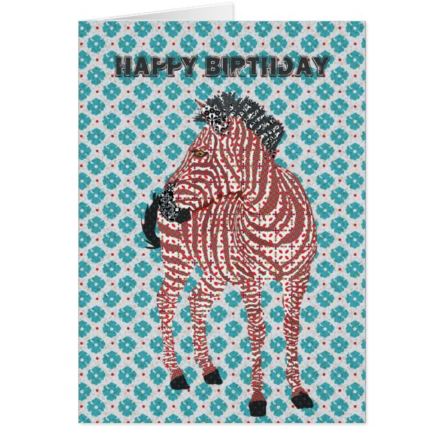 Carte d'anniversaire bleue de Zenya (Devant)