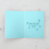 Carte d'anniversaire bleue joyeux (Intérieur)