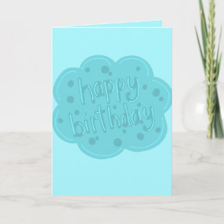 Carte d'anniversaire bleue joyeux