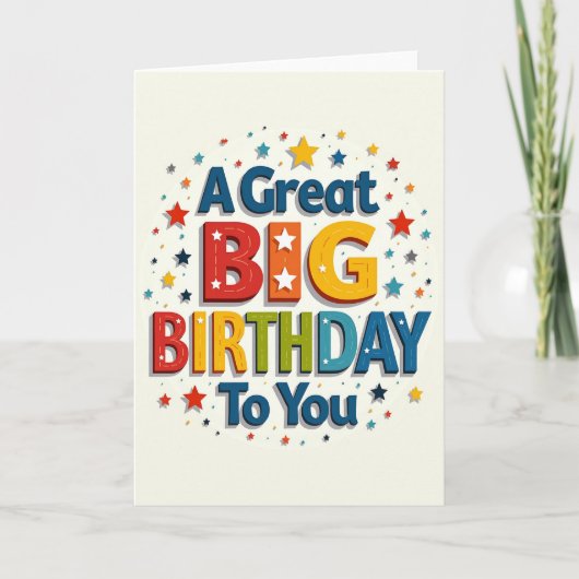 Carte d'anniversaire Bloc vibrant (Devant)