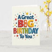 Carte d'anniversaire Bloc vibrant (Fleur jaune)
