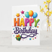 Carte d'anniversaire Bloc Vivid (Fleur jaune)