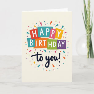 Carte d'anniversaire Blocs Ludiques