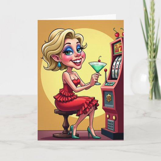 Carte d'anniversaire blonde joyeuse (Devant)