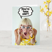 Carte d'anniversaire blonde surprise (Fleur jaune)
