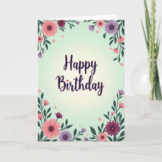 Carte d'anniversaire Blossom Heart (Devant)