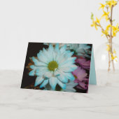 Carte d'anniversaire Blue and White Daisy (Fleur jaune)