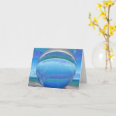 Carte d'anniversaire Blue Ball (Fleur jaune)