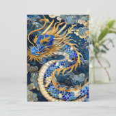 Carte d'anniversaire Blue Dragon (Debout devant)