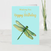 Carte d'anniversaire Blue Gold Foil (Recto)