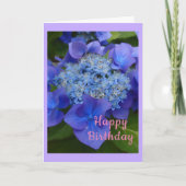 Carte d'anniversaire Blue Hydrangea (Devant)