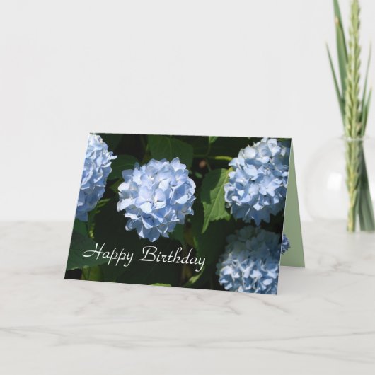 Carte d'anniversaire Blue Hydrangea (Devant)