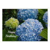 Carte d'anniversaire Blue Hydrangea 814 (Devant horizontal)