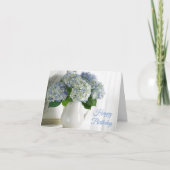 Carte d'anniversaire - Blue Hydrangeas (Devant)