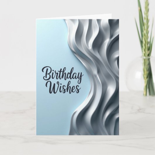 Carte d'anniversaire Blue Shimmer (Devant)