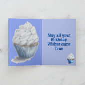 Carte d'anniversaire Blue Velvet Cupcake (Intérieur)