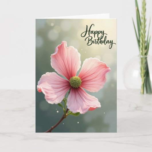 Carte d'anniversaire Blush Bloom (Devant)