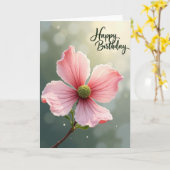 Carte d'anniversaire Blush Bloom (Fleur jaune)