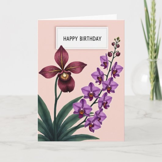 Carte d'anniversaire Blush Orchid (Devant)