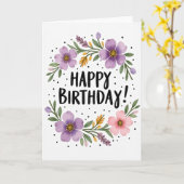 Carte d'anniversaire Blush Petal (Fleur jaune)