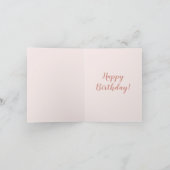 Carte d'anniversaire Blush Rose Floral Gold 70e (Intérieur)