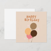 Carte d'anniversaire Bohemian Balloons (Devant / Derrière)