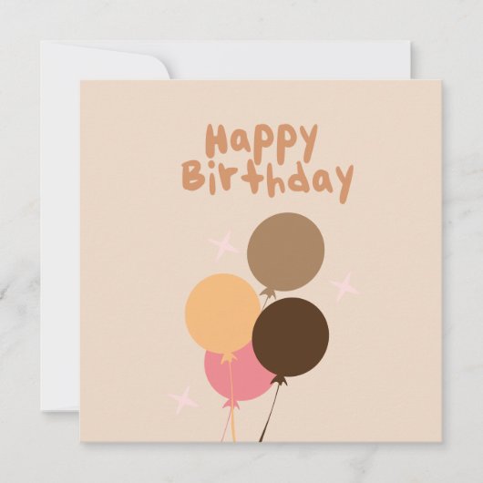 Carte d'anniversaire Bohemian Balloons (Devant)