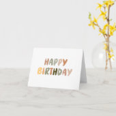 Carte d'anniversaire Boho Rainbow manuscrite joyeu (Fleur jaune)
