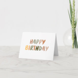 Carte d'anniversaire Boho Rainbow manuscrite joyeu