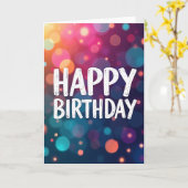 Carte d'anniversaire Bokeh (Fleur jaune)
