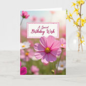 Carte d'anniversaire Bokeh Blossom (Fleur jaune)