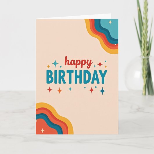 Carte d'anniversaire Bold Color Pop (Devant)