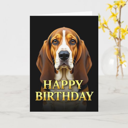CARTE D'ANNIVERSAIRE BOLD DISTINCT GROS PLAN BASSE (Fleur jaune)