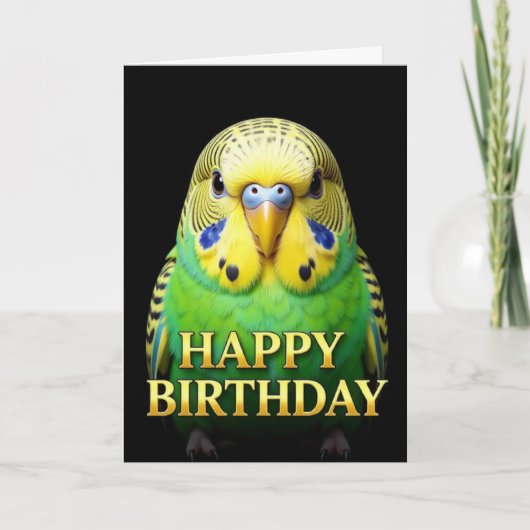 CARTE D'ANNIVERSAIRE BOLD DISTINCT GROS PLAN BUDGI (Devant)