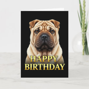 CARTE D'ANNIVERSAIRE BOLD DISTINCT GROS PLAN CHIEN