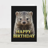 CARTE D'ANNIVERSAIRE BOLD DISTINCT WOMBAT (Devant)