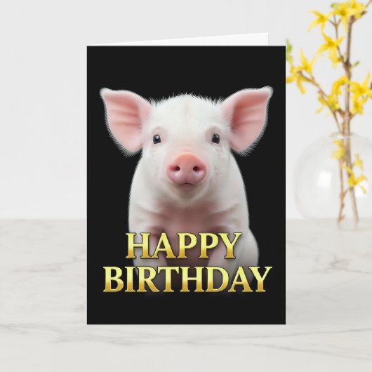 CARTE D'ANNIVERSAIRE BOLD DISTINCTE DE PORCELET (Fleur jaune)