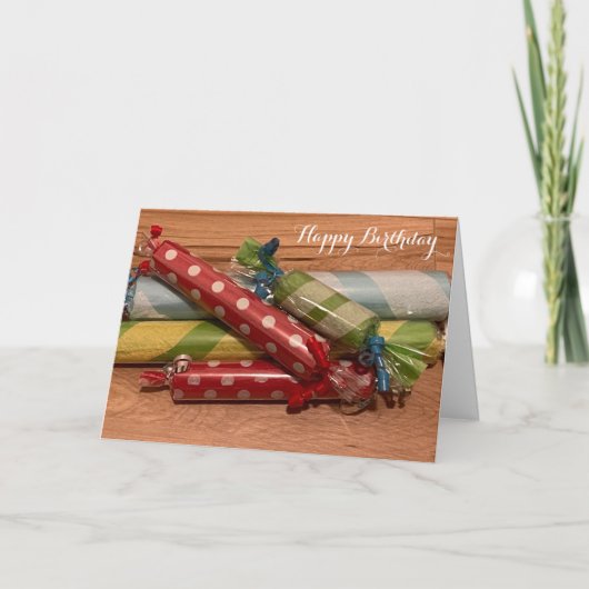 Carte d'anniversaire Bonbons Roulés Fête (Devant)