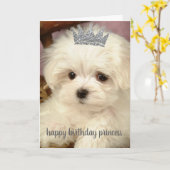 Carte d'anniversaire - Bonne princesse d'anniversa (Fleur jaune)