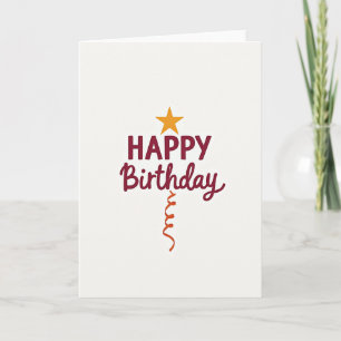Carte d'anniversaire bordeaux gras