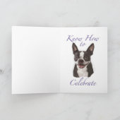 Carte d'anniversaire Boston Terrier (Intérieur)