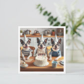 Carte d'anniversaire Boston Terrier, Boston terrie (Debout devant)
